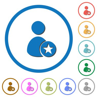 Gölgeler ve anahatları ile rütbe kullanıcı simgeleri