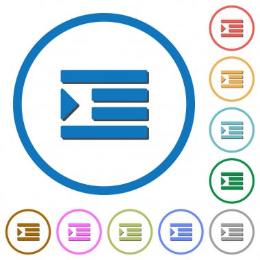 Gölgeler ve anahatlar metin girinti simgeleri artırmak