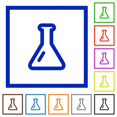 Boş şişeyi düz çerçeveli simgeler