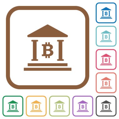 Bitcoin banka office basit simgeler