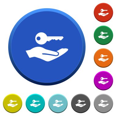 Güvenlik hizmeti eğimli düğmeleri