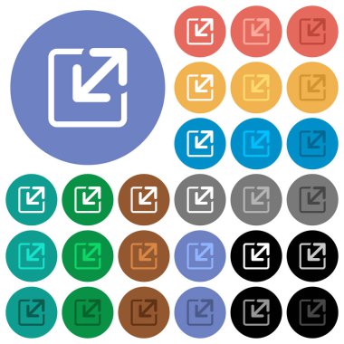 Resize pencere yuvarlak simgeler renkte düz multi