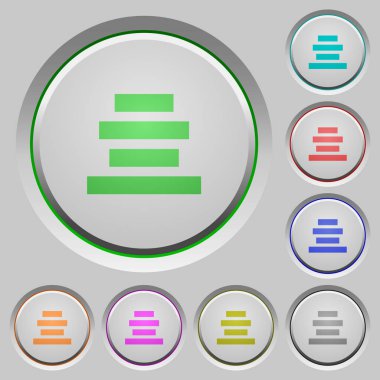 Merkez push düğme metni hizalama