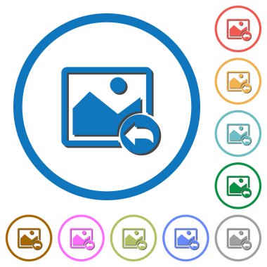 Gölgeler ve anahatları ile görüntü değişiklikleri simgeleri geri al