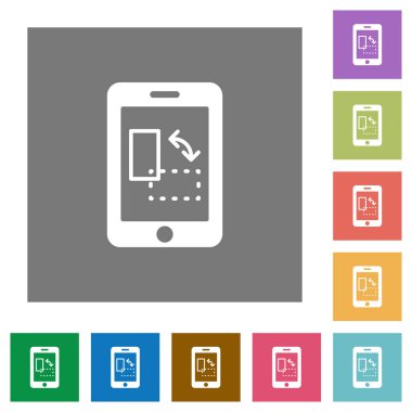 Mobil gyrosensor kare düz simgeler