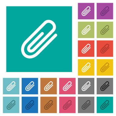 Ek kare düz çok renkli simgeler