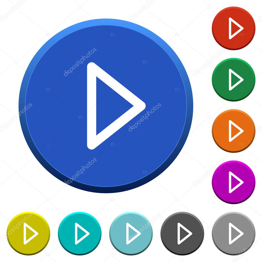 Media play beveled buttons