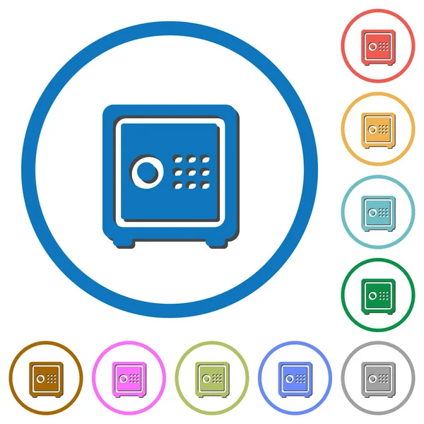 Gölgeler ve anahatları ile güçlü kutusu simgeleri