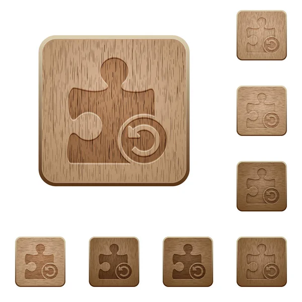Undo plugin changes wooden buttons — Stock Vector
