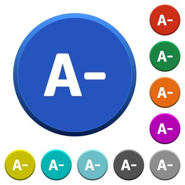 Yazı tipi boyutu eğimli düğmeleri azaltmak