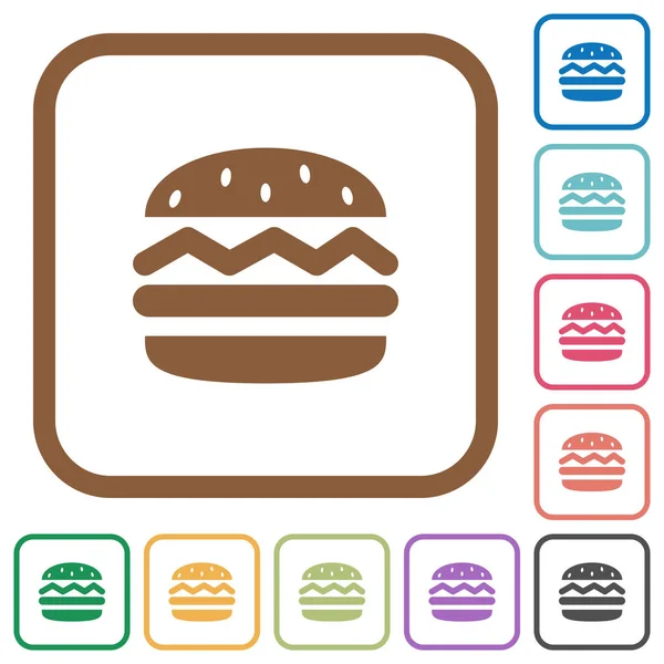 Hamburger icônes simples — Image vectorielle