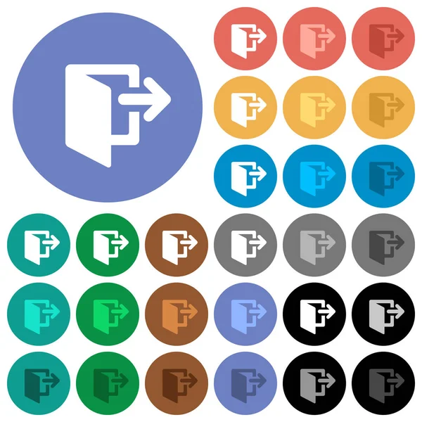 Toepassing afsluiten rond plat multi gekleurde pictogrammen — Stockvector