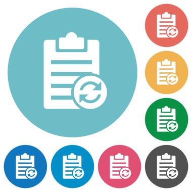 Syncronize Not düz yuvarlak simgeler