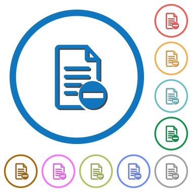 Gölgeler ve anahatları ile belge simgeleri kaldırma