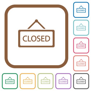 Kapalı oturum Basit simgeler