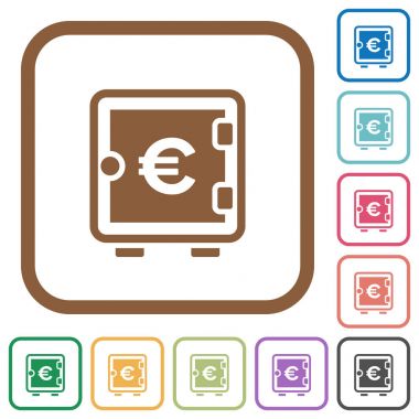 Euro güçlü bir kutu basit simgeler