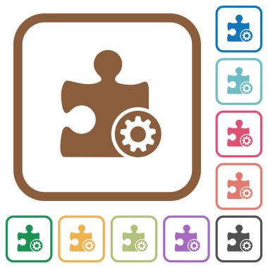 Eklenti ayarları basit simgeler