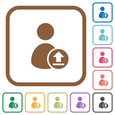 Kullanıcı hesabı basit simgeler yükleme