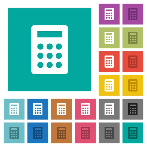 Plac Kalkulator płaskie multi kolorowe ikony — Wektor stockowy