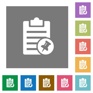 Not PIN Meydanı düz simgeler