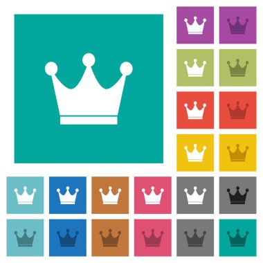 Premium hizmetler kare simgeler renkte çok düz