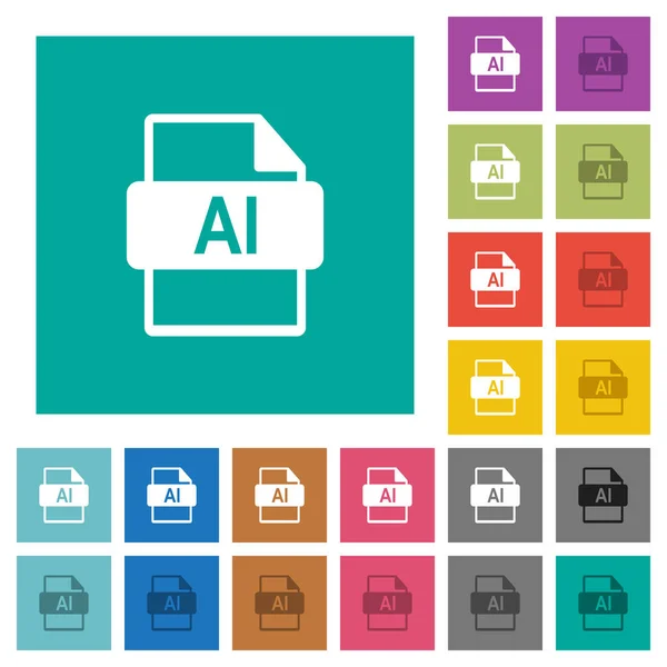 Формат файла AI квадратный плоский разноцветный — стоковый вектор