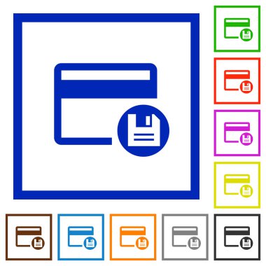 Kredi kartı düz çerçeveli kutsal kişilerin resmi kurtarmak