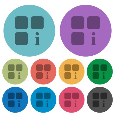 Bileşen bilgilerini renk koyu düz simgeler