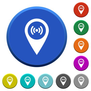 Ücretsiz Wi-Fi hotspot Gps konumu eğimli düğmeleri göster
