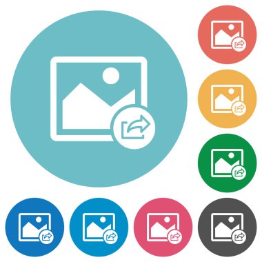 Düz yuvarlak simgeler resim verme