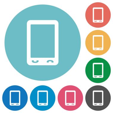 Cep telefonu ile boş göstermek düz yuvarlak simgeler