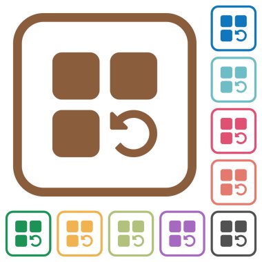 Bileşen işlemi basit simgeler geri al