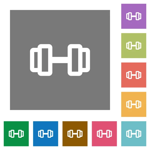 Iconos de barra cuadrada plana — Vector de stock