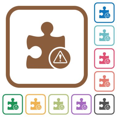 Eklenti uyarı basit simgeler