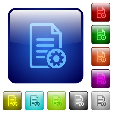 Kare düğmeleri belge ayarlarını renk