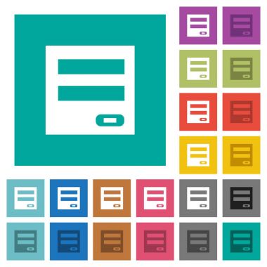 Giriş paneli Meydanı düz çok renkli simgeler