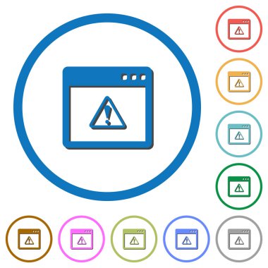 Uygulama uyarı simgeleri gölgeler ve anahatlar