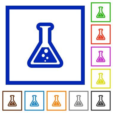 Şişesi ile sıvı düz çerçeveli kutsal kişilerin resmi