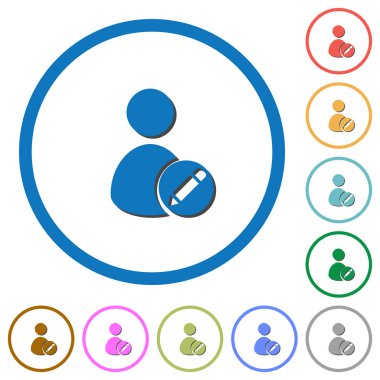 Gölgeler ve anahatları ile kullanıcı simgeleri yeniden adlandırma