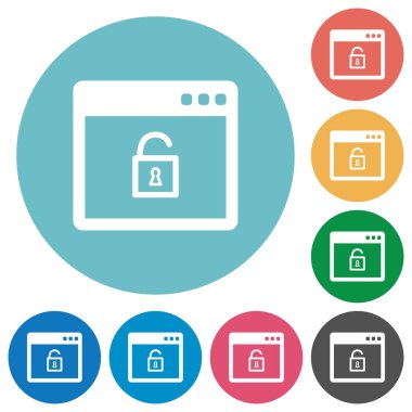 Uygulama simgeleri düz yuvarlak kilidini