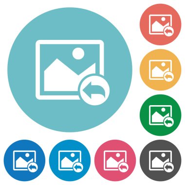 Düz yuvarlak simgeler görüntü değişiklikleri geri alma