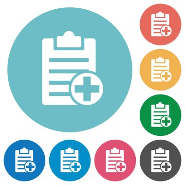 Düz yuvarlak simgeler yeni not ekleme