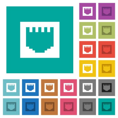 Ethernet konektörü Meydanı düz çok renkli simgeler