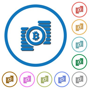 Bitcoins kutsal kişilerin resmi ile gölgeler ve anahatlar