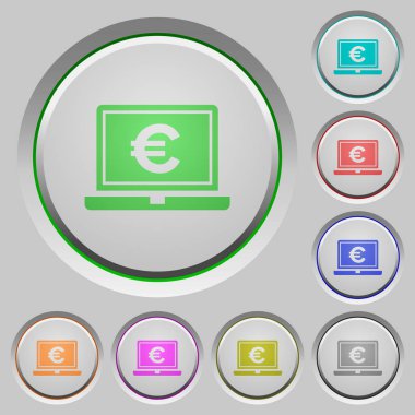 Euro işareti tuşlar ile dizüstü bilgisayar