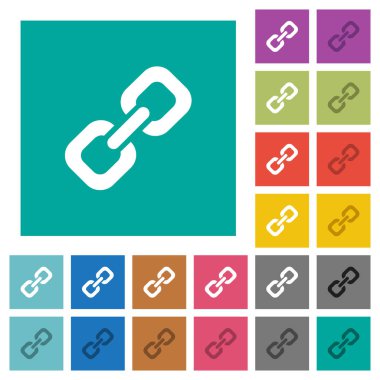 Düz kare bağlama çok renkli simgeler