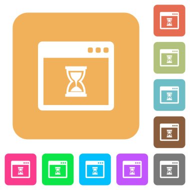 Uygulama bekliyor yuvarlak kare düz simgeler