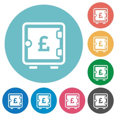 Lirası güçlü bir kutu düz yuvarlak simgeler