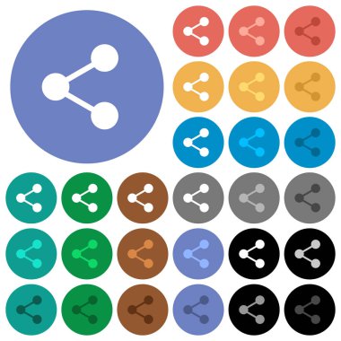 Simgeler renkte düz çok paylaşmak