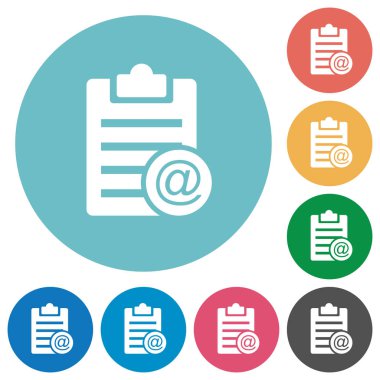 Not e-posta kutsal kişilerin resmi yuvarlak düz olarak gönder